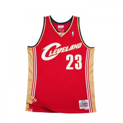 Maillot de Basket #23 Lebron James Cavaliers 2008-09 M&N Vintage Rouge Imprimé